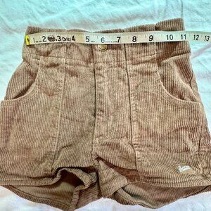 Hammies Women’s Retro Corduroy High Waisted Shorts NWOT